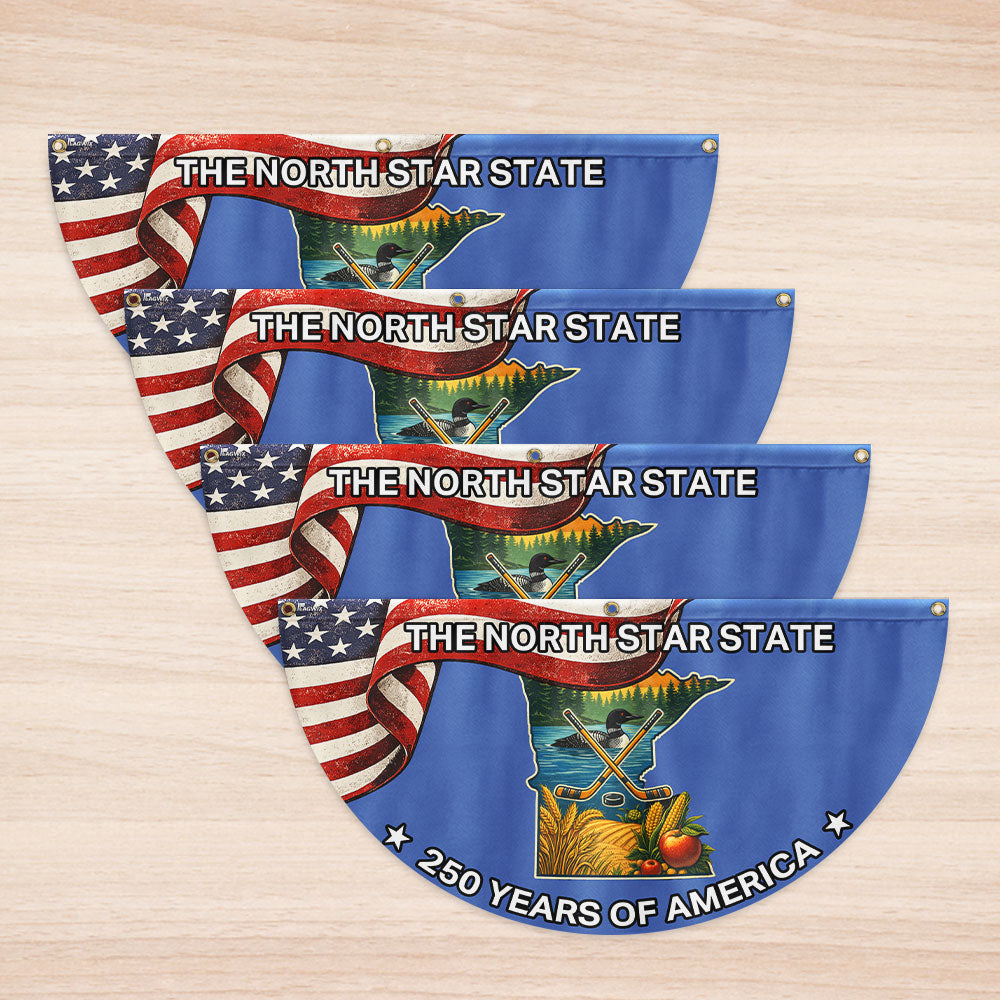 Minnesota Fan Flag, 250 Years of America The North Star State Minnesota Decor