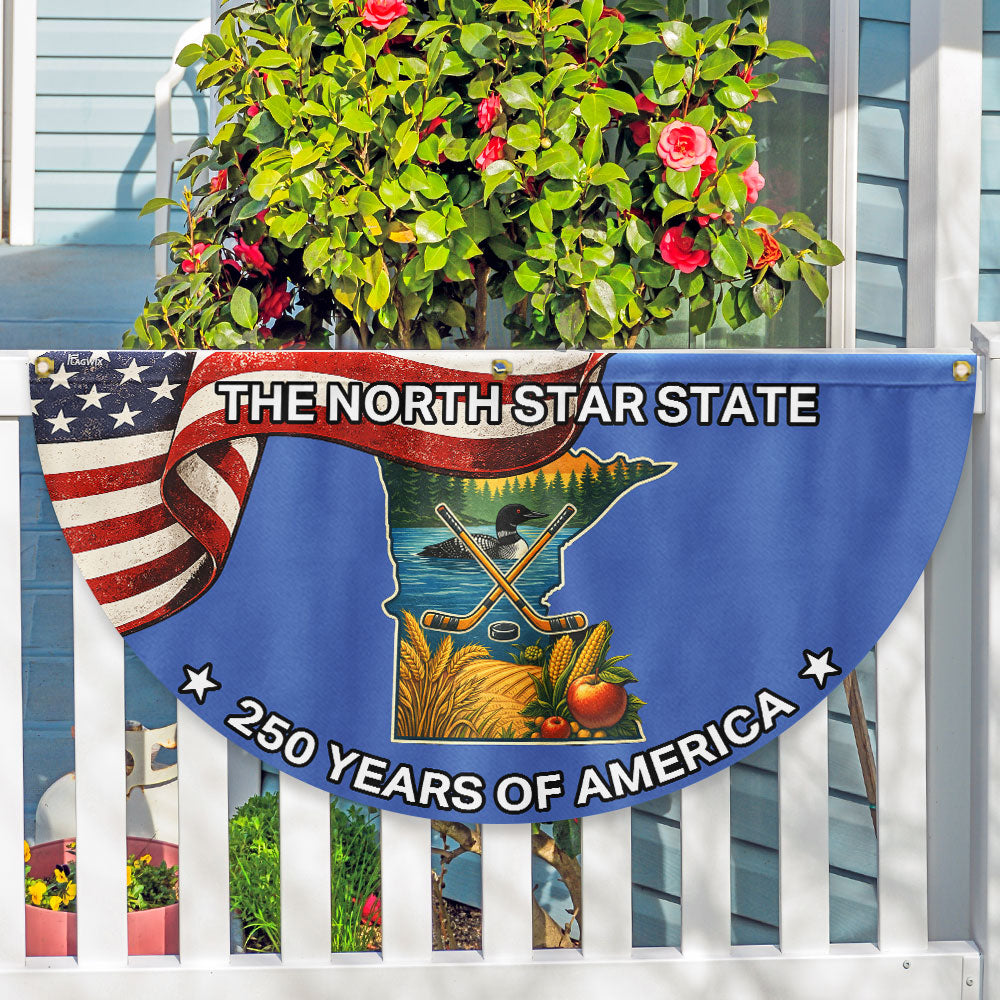 Minnesota Fan Flag, 250 Years of America The North Star State Minnesota Decor