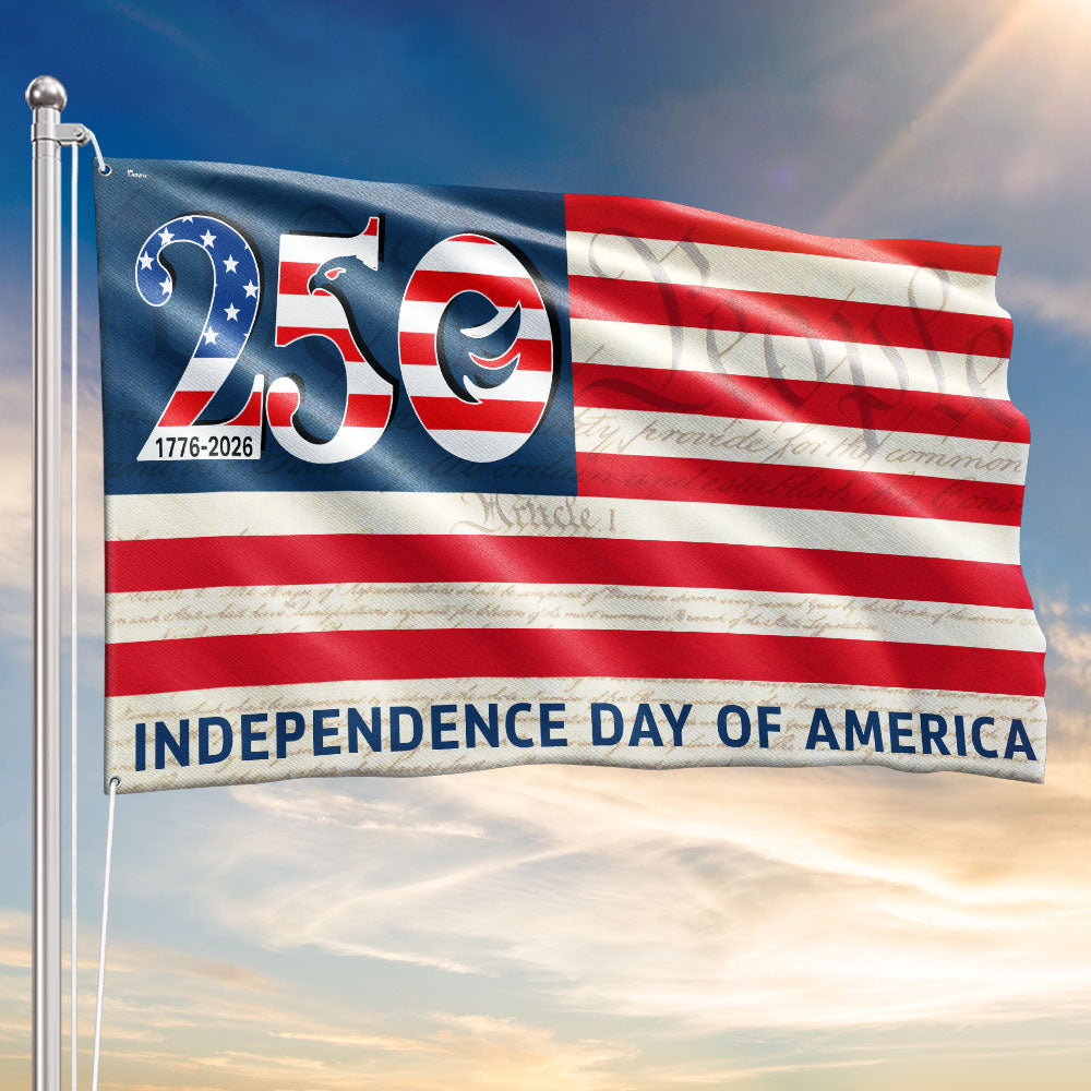 250th Anniversary Flag, 1776 2026 Independence Day of America Grommet Flag