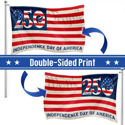250th Anniversary Flag, 1776 2026 Independence Day of America Grommet Flag
