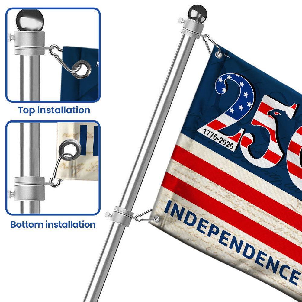 250th Anniversary Flag, 1776 2026 Independence Day of America Grommet Flag