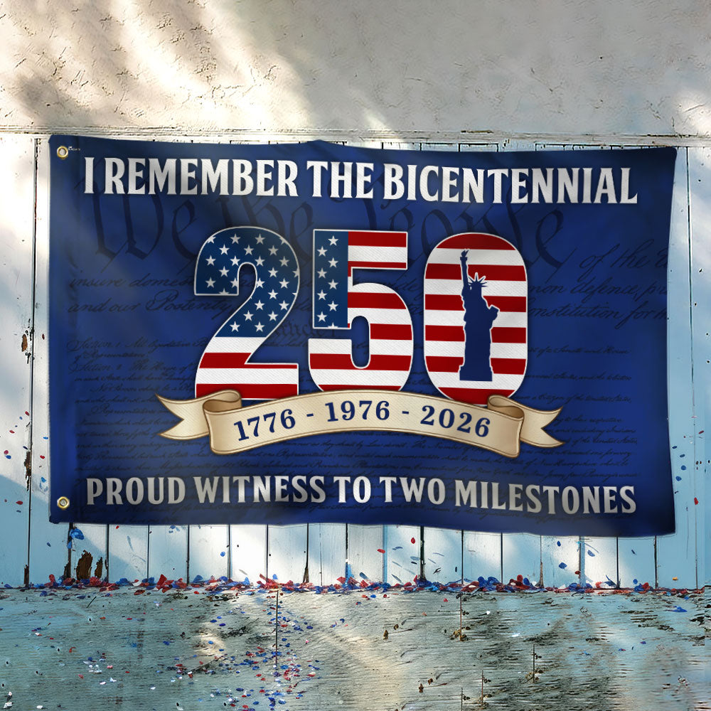 250th Anniversary US Flag, Proud Witness To Two Milestones Grommet Flag