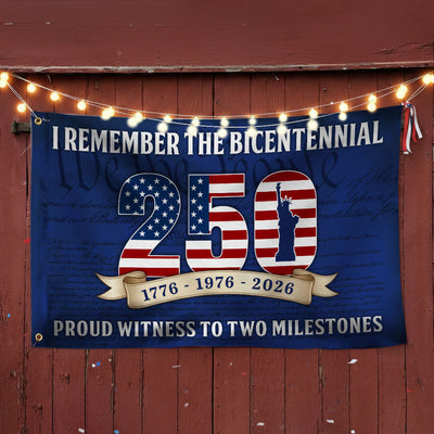 250th Anniversary US Flag, Proud Witness To Two Milestones Grommet Flag