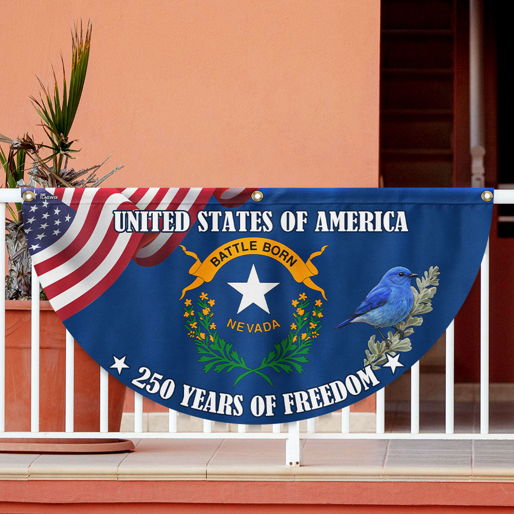 Nevada State Flag, 250 Years of Freedom Nevada State Fan Flag
