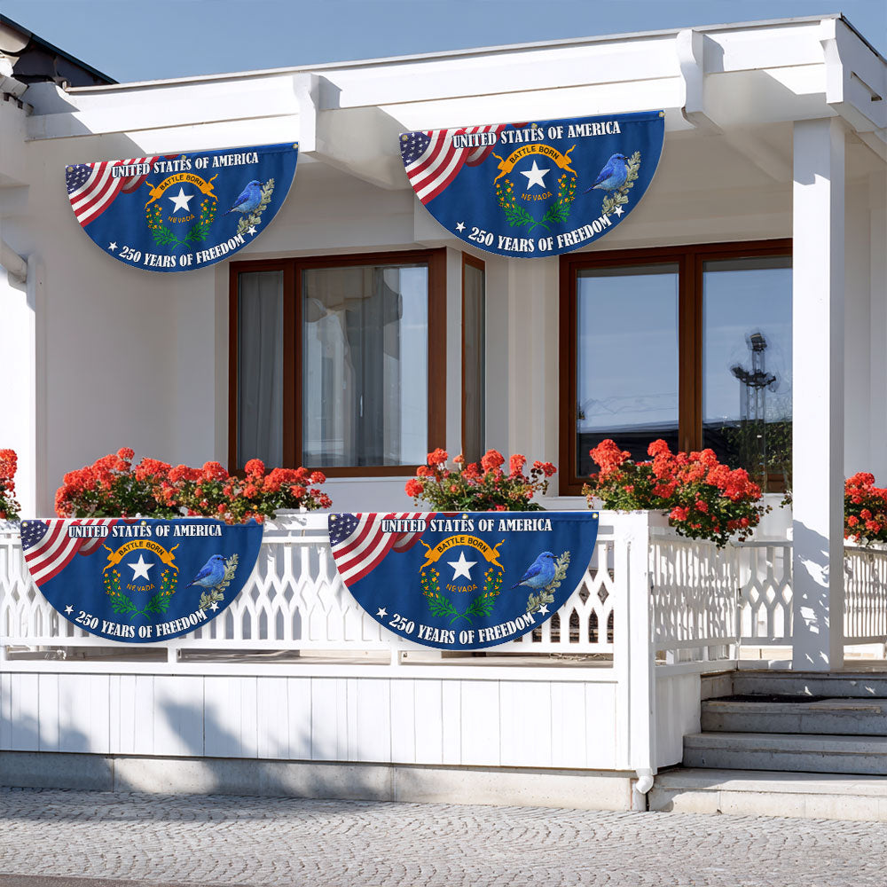 Nevada State Flag, 250 Years of Freedom Nevada State Fan Flag