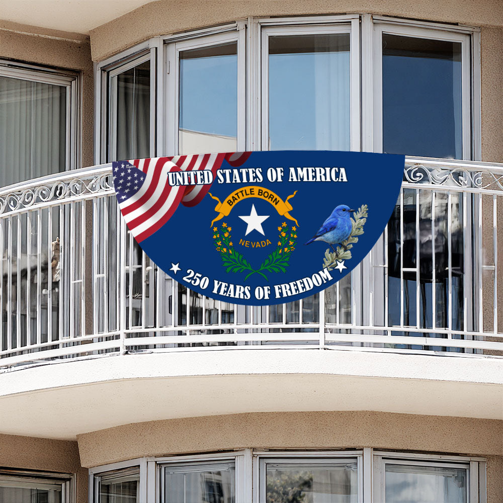 Nevada State Flag, 250 Years of Freedom Nevada State Fan Flag