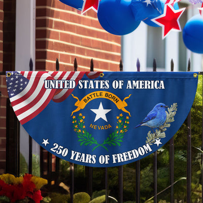 Nevada State Flag, 250 Years of Freedom Nevada State Fan Flag