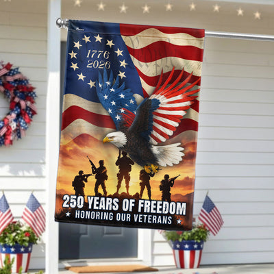 Veterans Day US Flag, 250 Years of Freedom Honoring Our Veterans Decor