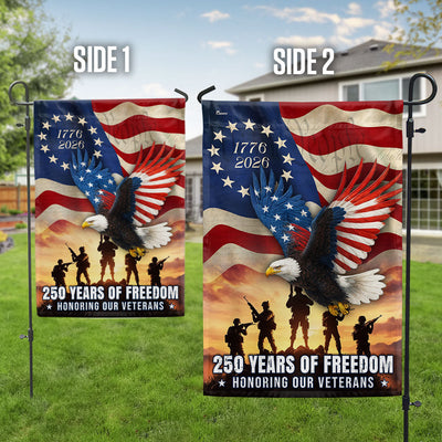Veterans Day US Flag, 250 Years of Freedom Honoring Our Veterans Decor