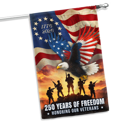 Veterans Day US Flag, 250 Years of Freedom Honoring Our Veterans Decor