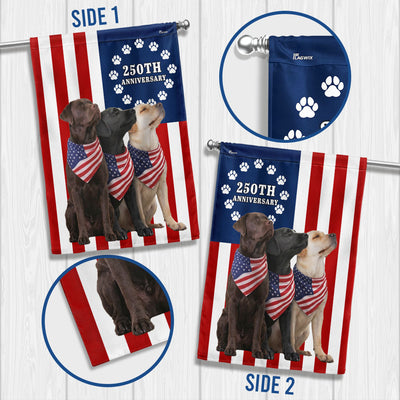 Dog American Flag, 250th Anniversary Labrador Retriever US Flag