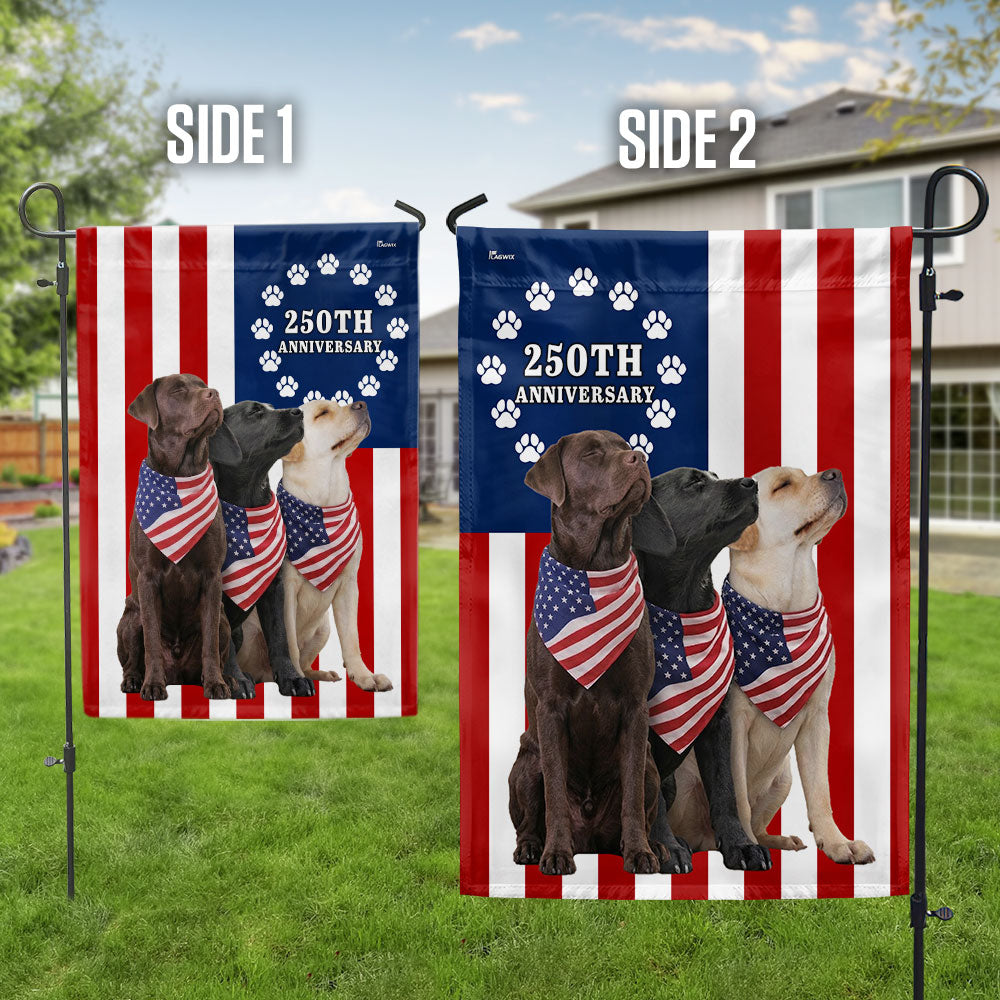 Dog American Flag, 250th Anniversary Labrador Retriever US Flag
