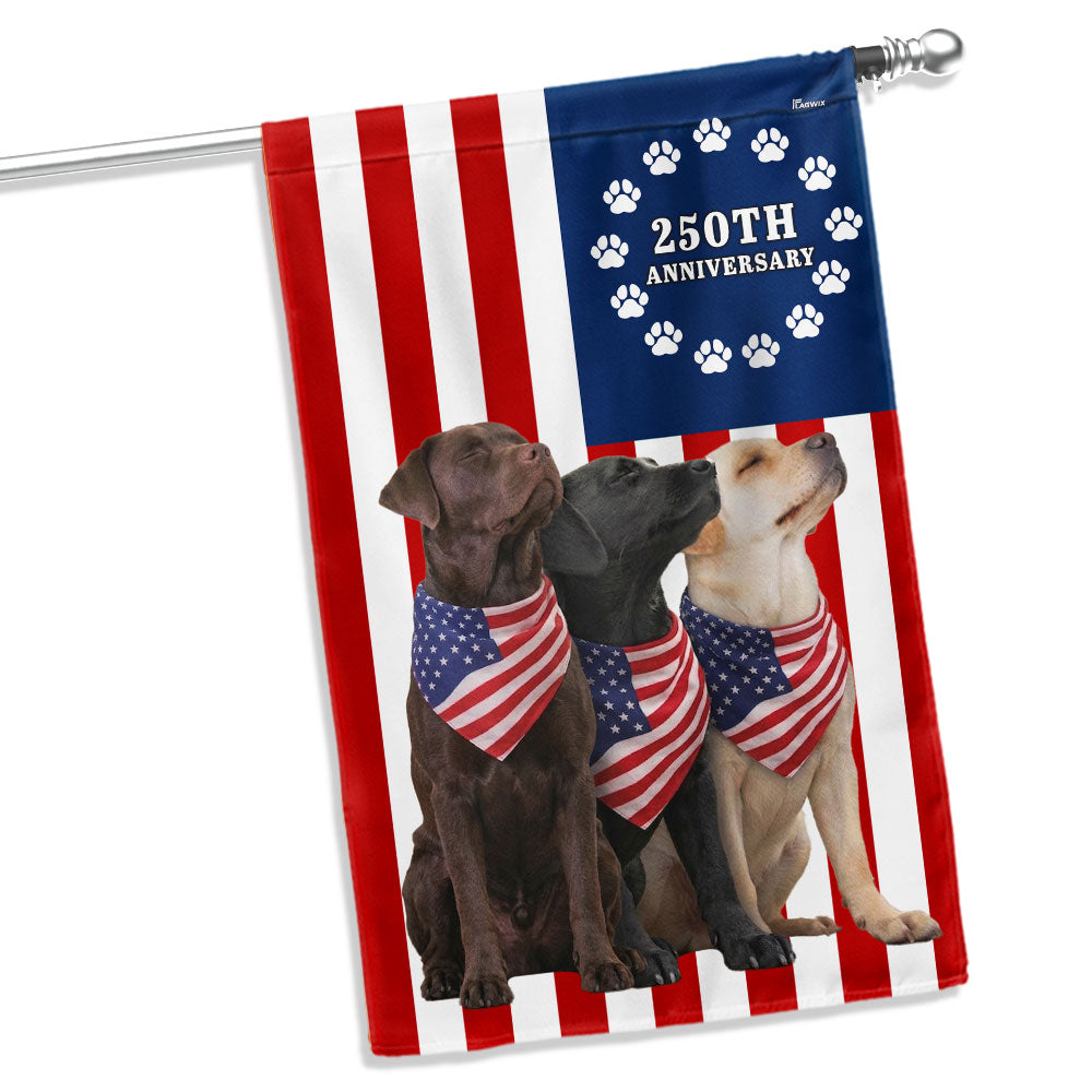 Dog American Flag, 250th Anniversary Labrador Retriever US Flag