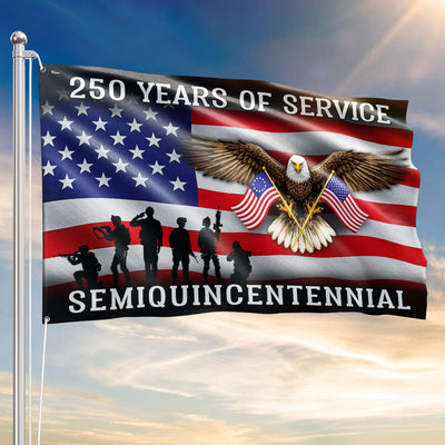 250 Years of Service Flag, Memorial Day Semiquincentennial Grommet US Flag