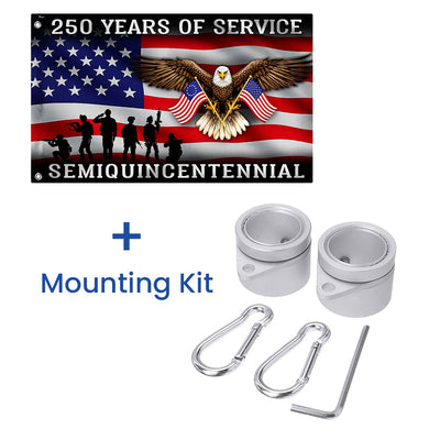 250 Years of Service Flag, Memorial Day Semiquincentennial Grommet US Flag