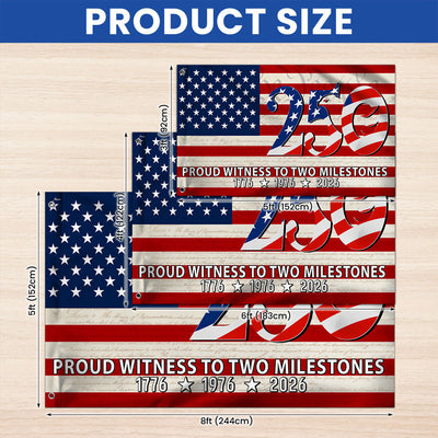 250th Anniversary American Flag, Proud Witness To Two Milestones Decor