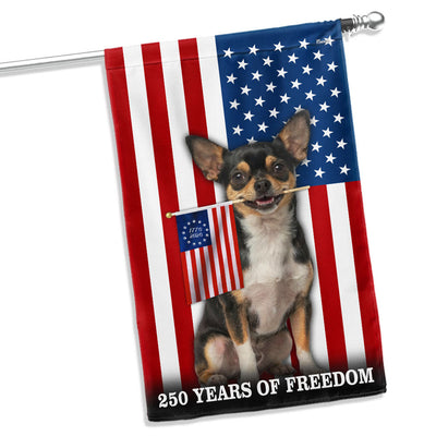 Dog American Flag, 250 Years of Freedom Chihuahua US Flag