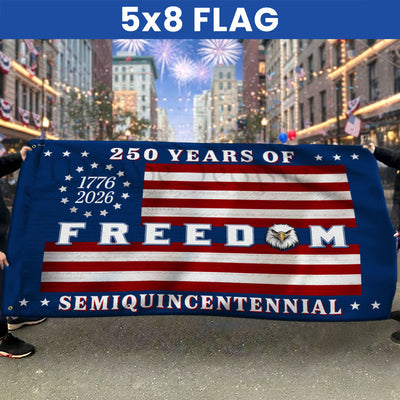 Betsy Ross Flag, 250 Years of Freedom Patriotic Eagle Grommet US Flag