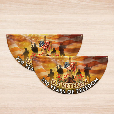 Memorial Day Flag, 250 Years of Freedom U.S Veteran Fan Flag