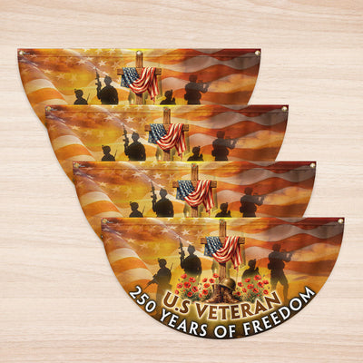Memorial Day Flag, 250 Years of Freedom U.S Veteran Fan Flag