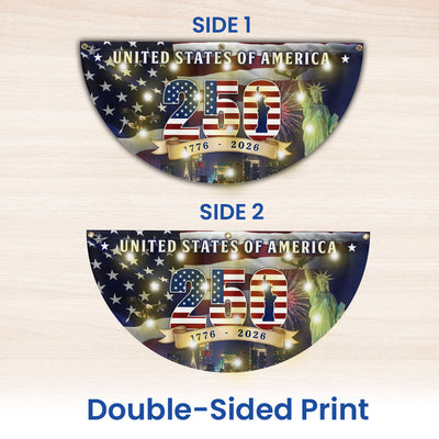 250th Anniversary Flag, 1776 2026 United States of America Solar Led Fan Flag