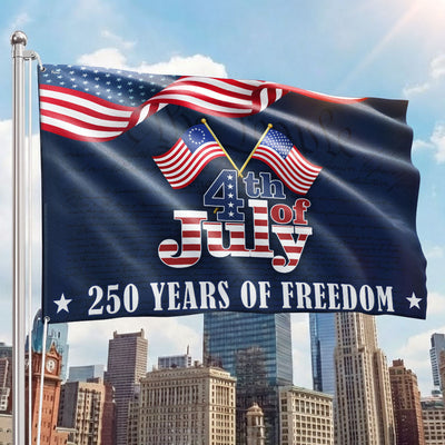 250 Years of Freedom Flag, Betsy Ross 4th of July Grommet Flag