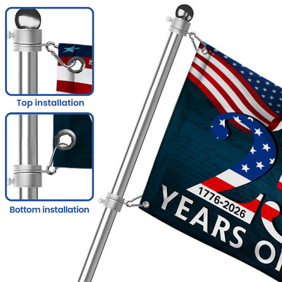250th Anniversary American Flag, 1776 2026 Patriotic We The People Decor