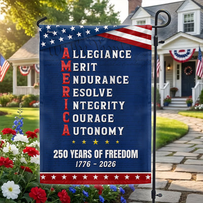 250 Years of Freedom American Allegiance Merit Endurance US Flag