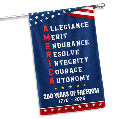 250 Years of Freedom American Allegiance Merit Endurance US Flag