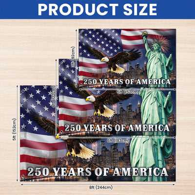 250 Years of America New York City Flag, Eagle with Liberty Grommet Flag