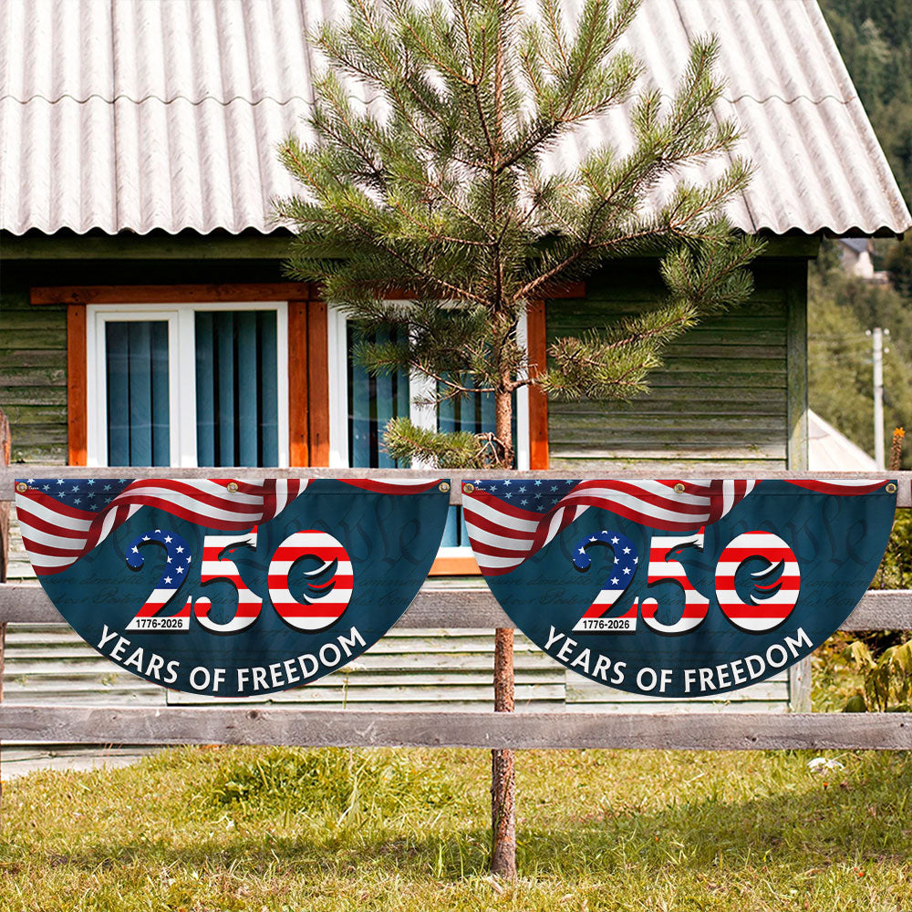 250th Anniversary Fan Flag, 1776 2026 Patriotic We The People Decor