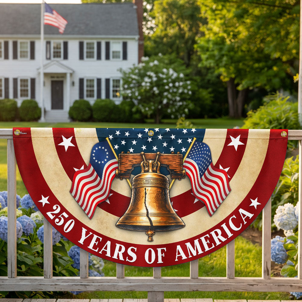 250 Years of America Liberty Betsy Ross Vintage Fan Flag