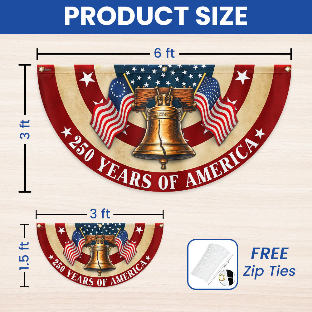 250 Years of America Liberty Betsy Ross Vintage Fan Flag