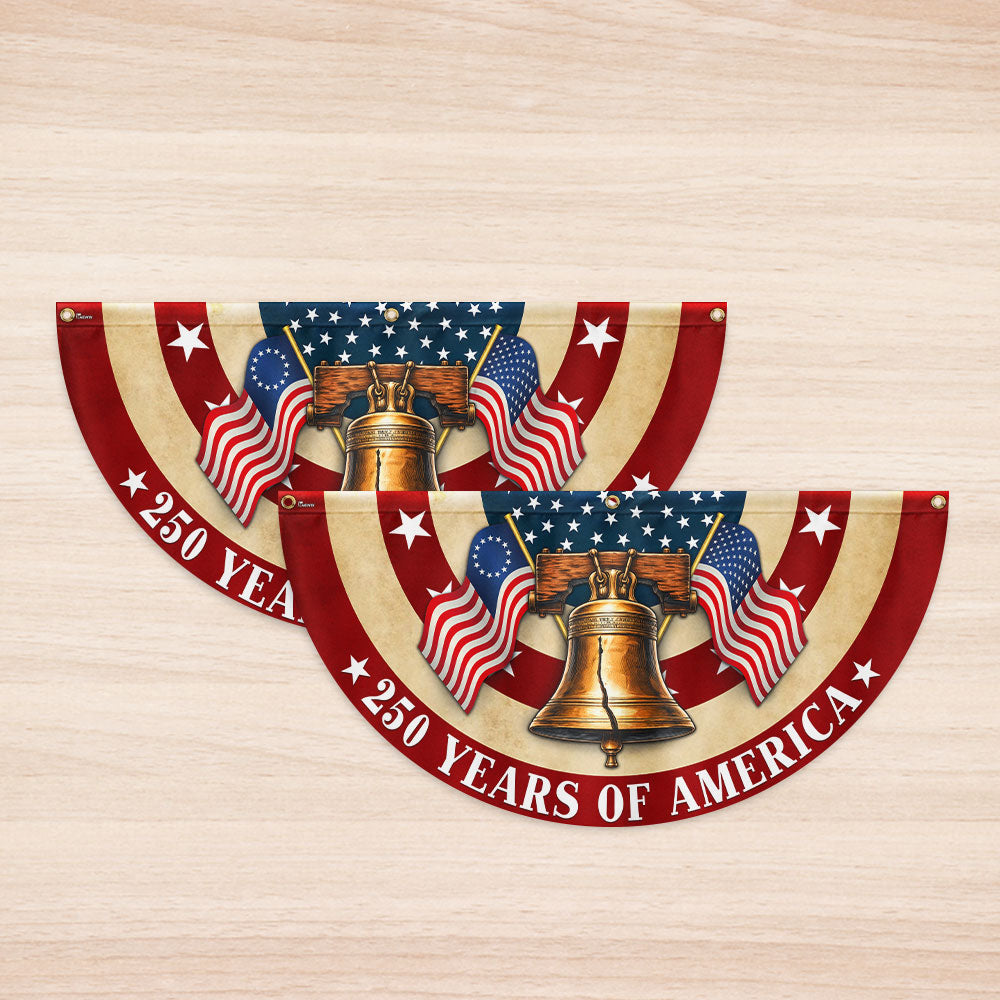 250 Years of America Liberty Betsy Ross Vintage Fan Flag
