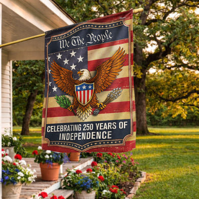 250th Anniversary Flag, Patriotic Eagle Shield We The People US Flag