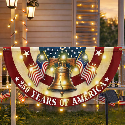 250 Years of America Flag, Patriotic Liberty Betsy Ross Vintage Solar Led Fan Flag