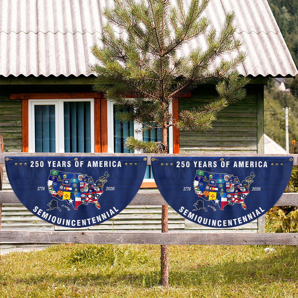 250th Anniversary Semiquincentennial 50 States of America Fan Flag