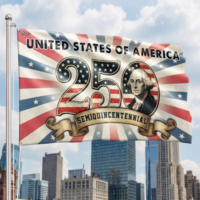 250th Anniversary United States of America Washington Vintage Grommet Flag