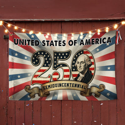 250th Anniversary United States of America Washington Vintage Grommet Flag