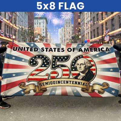 250th Anniversary United States of America Washington Vintage Grommet Flag