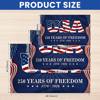 USA Independence Day Flag, 250 Years of Freedom We The People Grommet Flag