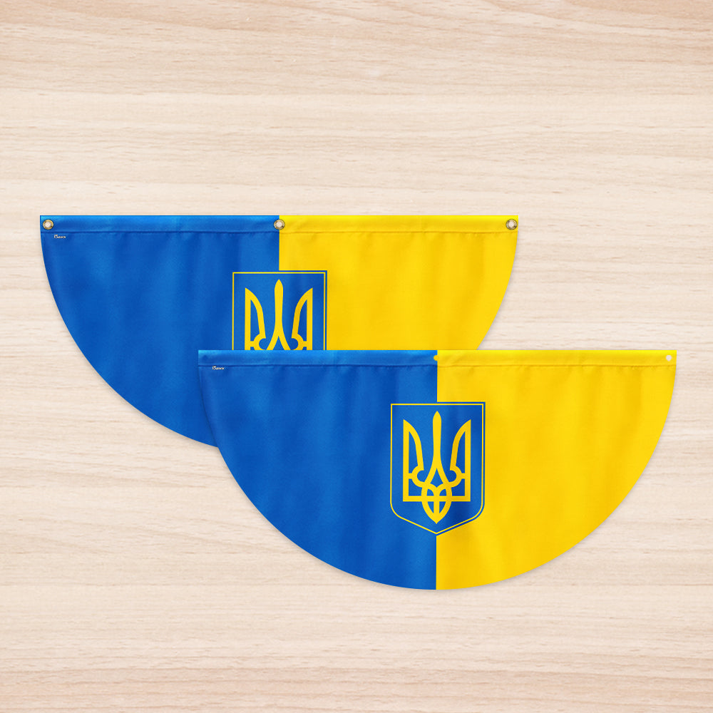 Stand With Ukraine Support Ukraine Non-Pleated Fan Flag