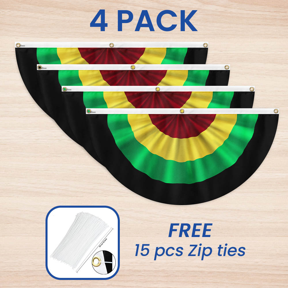 Juneteenth Non-Pleated Fan Flag