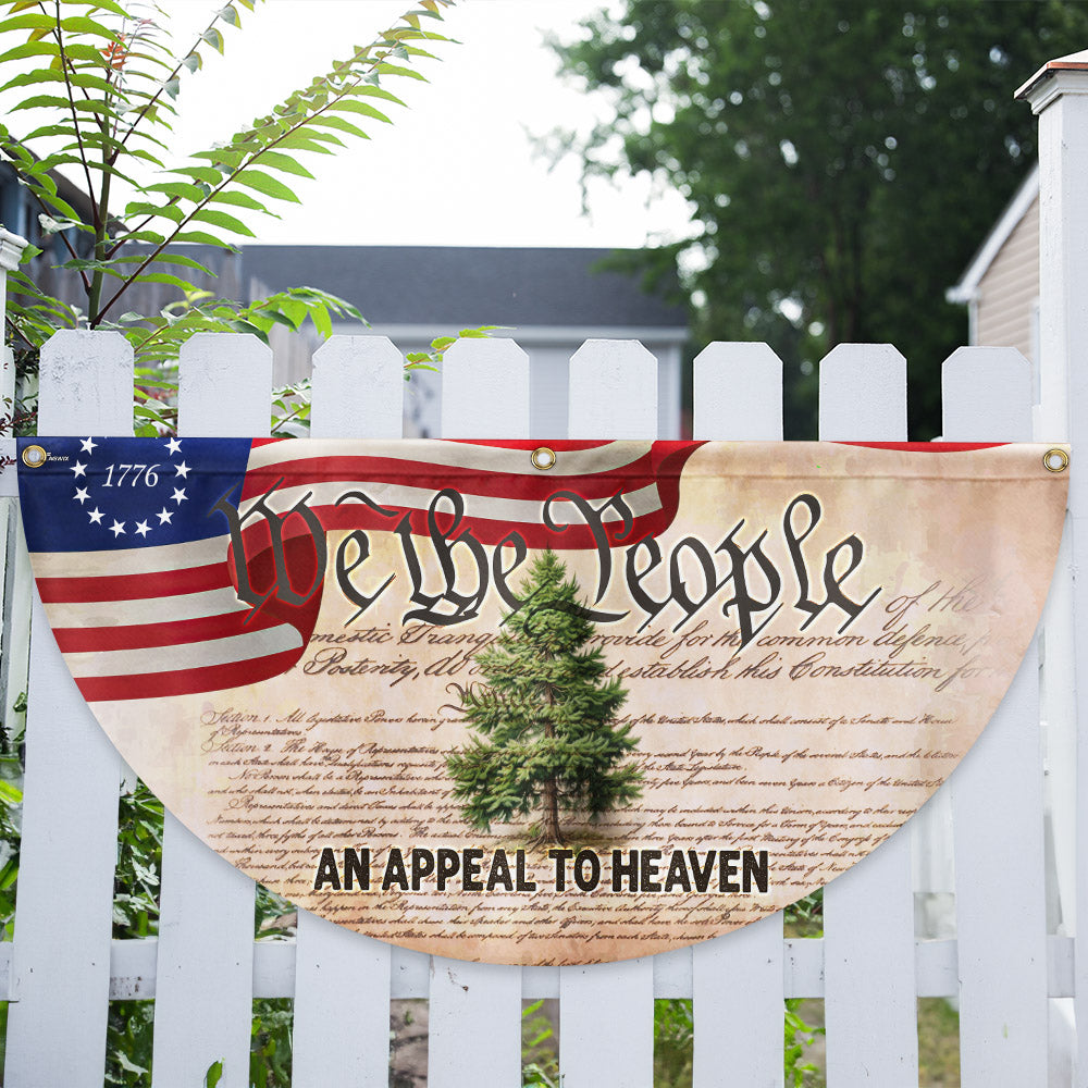 Flagwix American Flag - An Appeal To Heaven Flag We The People Betsy Ross 1776 Pine Tree Non-Pleated Fan Flag