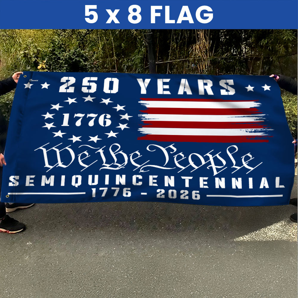 Flagwix American Flag - America 250th Anniversary We The People Grommet Canvas Flag
