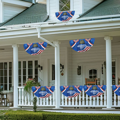 Veterans Day Memorial Day American Non Pleated Fan Flag