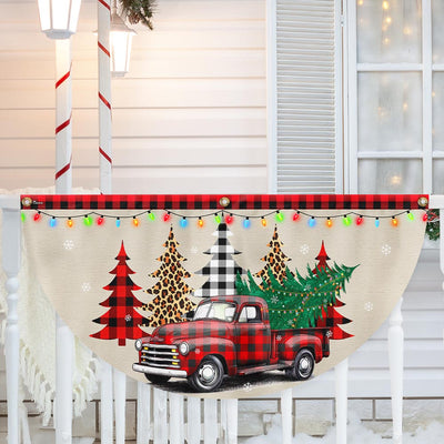 Christmas It's The Most Wonderful Time Of The Year Pickup Truck Non-Pleated Fan Flag
