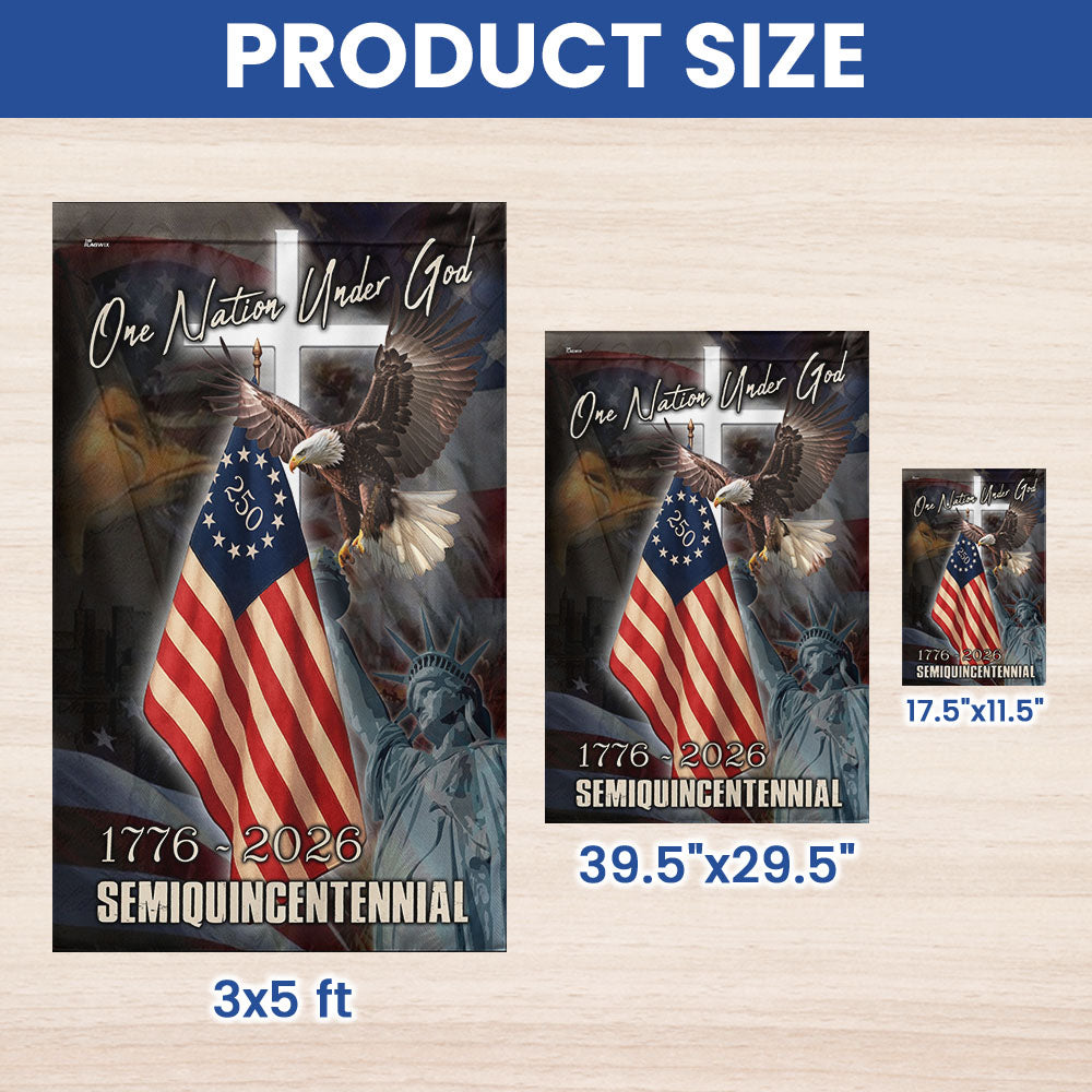 One Nation Under God 1776-2026 Flag | Semiquincentennial American Flag
