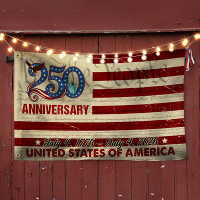 Flagwix 250th Anniversary US Grommet Flag - July 4, 2026 United States of America