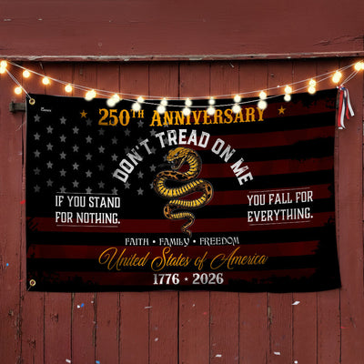 Flagwix USA 250th Anniversary Grommet Flag – Don’t Tread On Me Gadsden Flag Patriotic Design